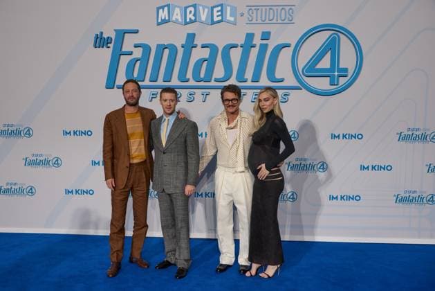 Ebon Moss Bachrach, Joseph Quinn, Pedro Pascal and Vanessa Kirby pregnant Fan Event THE FANTASTIC FOUR FIRST STEPS at the Center in Berlin on 08 07 2025 Fan Event The Fantastic Four