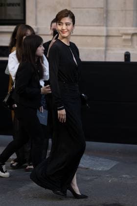 PFW - Georgio Armani Outside Arrivals Karena Ng attends the Georgio Armani Haute Couture Fall Winter 2025 2026 show as part of Paris Fashion Week on July 08, 2025 in Paris, France. Photo by Laurent Zabulon ABACAPRESS.COM Paris France  Copyright: xZabulonxLaurent ABACAx