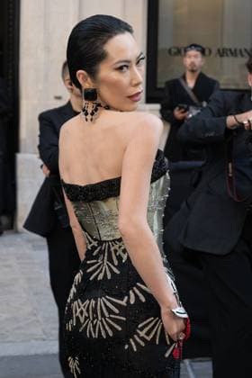PFW - Georgio Armani Outside Arrivals Christine Chiu attends the Georgio Armani Haute Couture Fall Winter 2025 2026 show as part of Paris Fashion Week on July 08, 2025 in Paris, France. Photo by Laurent Zabulon ABACAPRESS.COM Paris France  Copyright: xZabulonxLaurent ABACAx