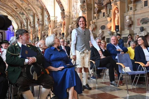Juergen DREWS Saenger,Musician , Award of the Bavarian Order of Merit in the Antiquariat of the Residenz in Munich on 09 07 2025