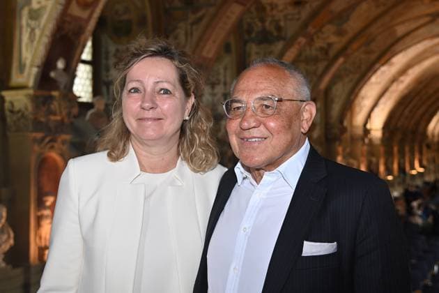 Felix MAGATH with his wife Nicola Award of the Bavarian Order of Merit in the Antiquariat of the Residenz in Munich on 09 07 2025