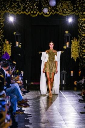 PFW - Juana Martin Runway A model walks the runway during the Juana Martin Haute Couture Fall Winter 2025 2026 show as part of Paris Fashion Week on July 08, 2025 in Paris, France. Photo by Shootpix ABACAPRESS.COM Paris France  Copyright: xShootpix ABACAx