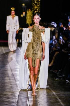 PFW - Juana Martin Runway A model walks the runway during the Juana Martin Haute Couture Fall Winter 2025 2026 show as part of Paris Fashion Week on July 08, 2025 in Paris, France. Photo by Shootpix ABACAPRESS.COM Paris France  Copyright: xShootpix ABACAx