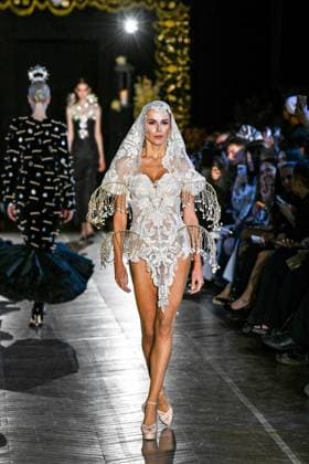 PFW - Juana Martin Runway A model walks the runway during the Juana Martin Haute Couture Fall Winter 2025 2026 show as part of Paris Fashion Week on July 08, 2025 in Paris, France. Photo by Shootpix ABACAPRESS.COM Paris France  Copyright: xShootpix ABACAx