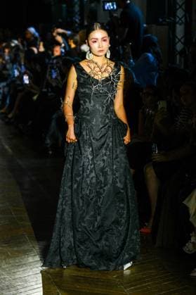 PFW - Juana Martin Runway A model walks the runway during the Juana Martin Haute Couture Fall Winter 2025 2026 show as part of Paris Fashion Week on July 08, 2025 in Paris, France. Photo by Shootpix ABACAPRESS.COM Paris France  Copyright: xShootpix ABACAx
