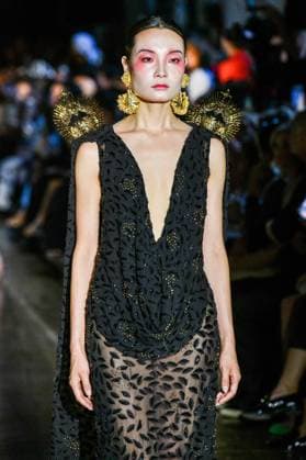 PFW - Juana Martin Runway A model walks the runway during the Juana Martin Haute Couture Fall Winter 2025 2026 show as part of Paris Fashion Week on July 08, 2025 in Paris, France. Photo by Shootpix ABACAPRESS.COM Paris France  Copyright: xShootpix ABACAx