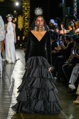 PFW - Juana Martin Runway A model walks the runway during the Juana Martin Haute Couture Fall Winter 2025 2026 show as part of Paris Fashion Week on July 08, 2025 in Paris, France. Photo by Shootpix ABACAPRESS.COM Paris France  Copyright: xShootpix ABACAx