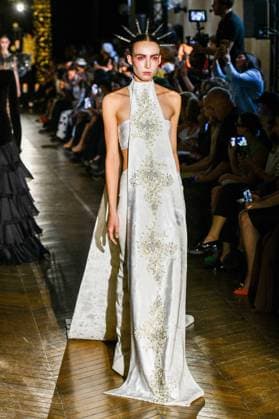 PFW - Juana Martin Runway A model walks the runway during the Juana Martin Haute Couture Fall Winter 2025 2026 show as part of Paris Fashion Week on July 08, 2025 in Paris, France. Photo by Shootpix ABACAPRESS.COM Paris France  Copyright: xShootpix ABACAx