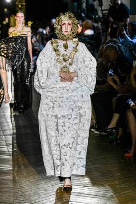 PFW - Juana Martin Runway A model walks the runway during the Juana Martin Haute Couture Fall Winter 2025 2026 show as part of Paris Fashion Week on July 08, 2025 in Paris, France. Photo by Shootpix ABACAPRESS.COM Paris France  Copyright: xShootpix ABACAx