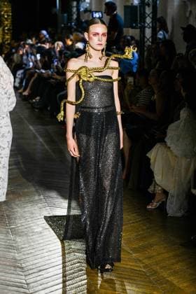 PFW - Juana Martin Runway A model walks the runway during the Juana Martin Haute Couture Fall Winter 2025 2026 show as part of Paris Fashion Week on July 08, 2025 in Paris, France. Photo by Shootpix ABACAPRESS.COM Paris France  Copyright: xShootpix ABACAx