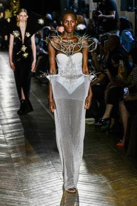 PFW - Juana Martin Runway A model walks the runway during the Juana Martin Haute Couture Fall Winter 2025 2026 show as part of Paris Fashion Week on July 08, 2025 in Paris, France. Photo by Shootpix ABACAPRESS.COM Paris France  Copyright: xShootpix ABACAx