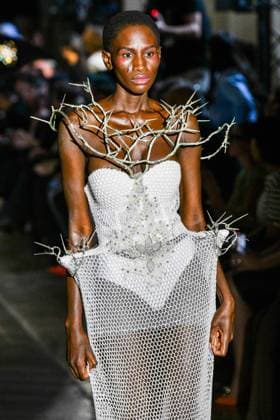PFW - Juana Martin Runway A model walks the runway during the Juana Martin Haute Couture Fall Winter 2025 2026 show as part of Paris Fashion Week on July 08, 2025 in Paris, France. Photo by Shootpix ABACAPRESS.COM Paris France  Copyright: xShootpix ABACAx