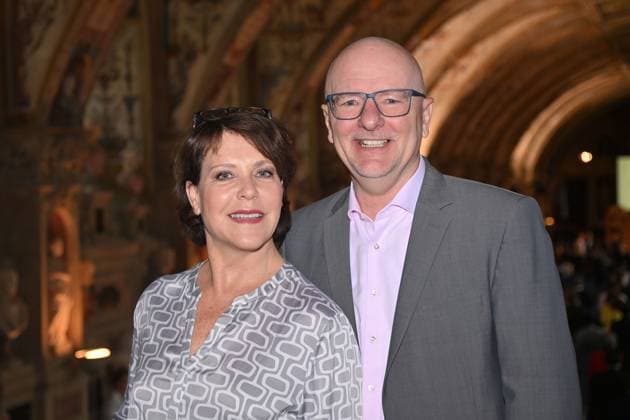 Janina HARTWIG Actress with life-threatening Alexander PUTZ Award of the Bavarian Order of Merit in the Antiquariat of the Residenz in Munich on 09 07 2025