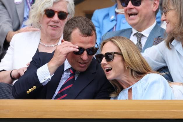 . 09 07 2025. London, United Kingdom. Royal Box including Queen Camilla , Peter Phillips and Harriet Sperling on day ten of the Wimbledon Tennis Championships in London.  xStephenxLockx xi-Imagesx IIM-26087-0031