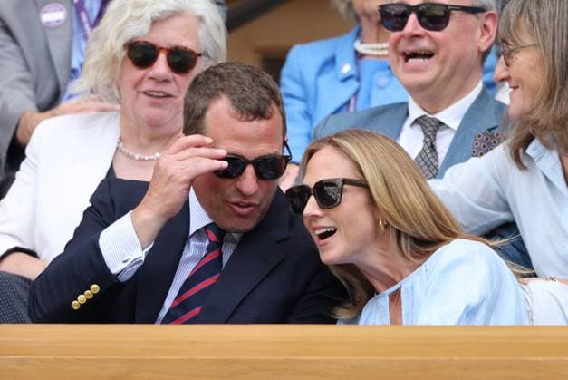 . 09 07 2025. London, United Kingdom. Royal Box including Queen Camilla , Peter Phillips and Harriet Sperling on day ten of the Wimbledon Tennis Championships in London.  xStephenxLockx xi-Imagesx IIM-26087-0033