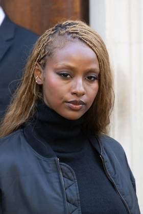 PFW Balenciaga Outside Arrivals NB Justine Skye arriving at the Balenciaga show as part of Haute Couture Fashion Week on July 09, 2025 in Paris, France. Photo by Nasser Berzane ABACAPRESS.COM Paris France  Copyright: xBerzanexNasser ABACAx