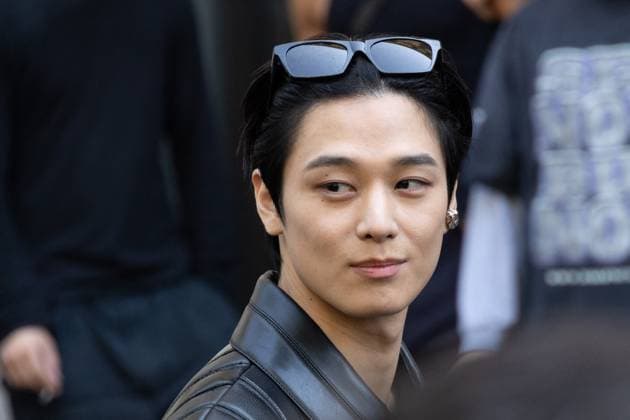 PFW Balenciaga Outside Arrivals NB Juyeon of The Boyz arriving at the Balenciaga show as part of Haute Couture Fashion Week on July 09, 2025 in Paris, France. Photo by Nasser Berzane ABACAPRESS.COM Paris France  Copyright: xBerzanexNasser ABACAx