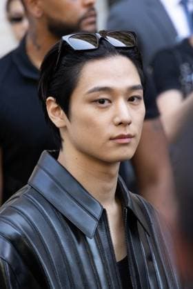 PFW Balenciaga Outside Arrivals NB Juyeon of The Boyz arriving at the Balenciaga show as part of Haute Couture Fashion Week on July 09, 2025 in Paris, France. Photo by Nasser Berzane ABACAPRESS.COM Paris France  Copyright: xBerzanexNasser ABACAx