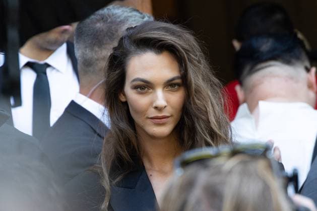 PFW Balenciaga Outside Arrivals NB Vittoria Ceretti arriving at the Balenciaga show as part of Haute Couture Fashion Week on July 09, 2025 in Paris, France. Photo by Nasser Berzane ABACAPRESS.COM Paris France  Copyright: xBerzanexNasser ABACAx