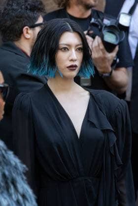 PFW Balenciaga Outside Arrivals NB Ayaka Miyoshi arriving at the Balenciaga show as part of Haute Couture Fashion Week on July 09, 2025 in Paris, France. Photo by Nasser Berzane ABACAPRESS.COM Paris France  Copyright: xBerzanexNasser ABACAx