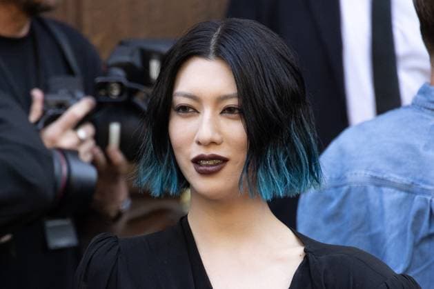 PFW Balenciaga Outside Arrivals NB Ayaka Miyoshi arriving at the Balenciaga show as part of Haute Couture Fashion Week on July 09, 2025 in Paris, France. Photo by Nasser Berzane ABACAPRESS.COM Paris France  Copyright: xBerzanexNasser ABACAx