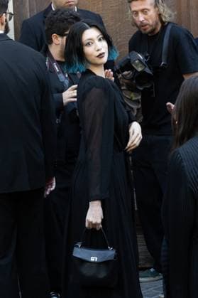 PFW Balenciaga Outside Arrivals NB Ayaka Miyoshi arriving at the Balenciaga show as part of Haute Couture Fashion Week on July 09, 2025 in Paris, France. Photo by Nasser Berzane ABACAPRESS.COM Paris France  Copyright: xBerzanexNasser ABACAx