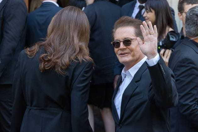 PFW Balenciaga Outside Arrivals NB Kyle MacLachlan arriving at the Balenciaga show as part of Haute Couture Fashion Week on July 09, 2025 in Paris, France. Photo by Nasser Berzane ABACAPRESS.COM Paris France  Copyright: xBerzanexNasser ABACAx