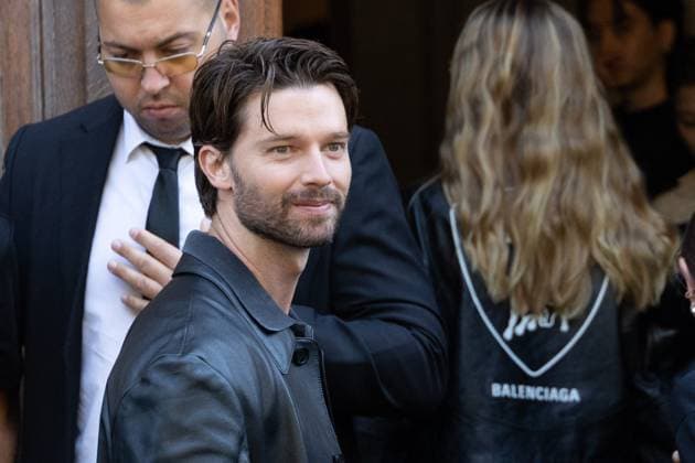 PFW Balenciaga Outside Arrivals NB Patrick Arnold Schwarzenegger arriving at the Balenciaga show as part of Haute Couture Fashion Week on July 09, 2025 in Paris, France. Photo by Nasser Berzane ABACAPRESS.COM Paris France  Copyright: xBerzanexNasser ABACAx