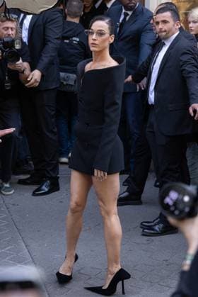 PFW Balenciaga Outside Arrivals NB Katy Perry arriving at the Balenciaga show as part of Haute Couture Fashion Week on July 09, 2025 in Paris, France. Photo by Nasser Berzane ABACAPRESS.COM Paris France  Copyright: xBerzanexNasser ABACAx