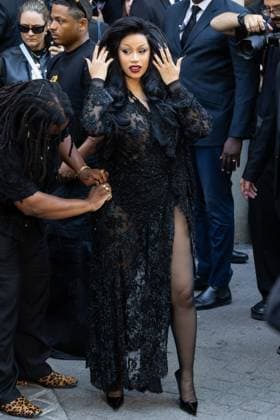 PFW Balenciaga Outside Arrivals NB Cardi B arriving at the Balenciaga show as part of Haute Couture Fashion Week on July 09, 2025 in Paris, France. Photo by Nasser Berzane ABACAPRESS.COM Paris France  Copyright: xBerzanexNasser ABACAx