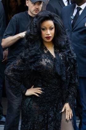 PFW Balenciaga Outside Arrivals NB Cardi B arriving at the Balenciaga show as part of Haute Couture Fashion Week on July 09, 2025 in Paris, France. Photo by Nasser Berzane ABACAPRESS.COM Paris France  Copyright: xBerzanexNasser ABACAx