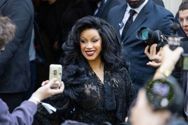 PFW Balenciaga Outside Arrivals NB Cardi B arriving at the Balenciaga show as part of Haute Couture Fashion Week on July 09, 2025 in Paris, France. Photo by Nasser Berzane ABACAPRESS.COM Paris France  Copyright: xBerzanexNasser ABACAx