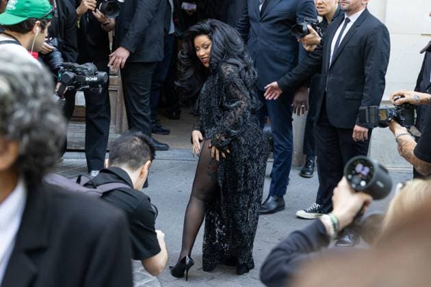 PFW Balenciaga Outside Arrivals NB Cardi B arriving at the Balenciaga show as part of Haute Couture Fashion Week on July 09, 2025 in Paris, France. Photo by Nasser Berzane ABACAPRESS.COM Paris France  Copyright: xBerzanexNasser ABACAx