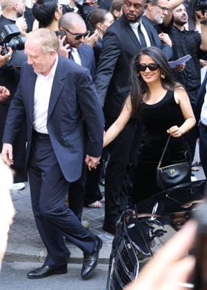 Salma Hayek and her husband François Henri Pinault Arrived at the Balenciaga Collection Haute Couture Fall Winter 2025 2026 fashion show during Paris Fashion Week PFW, on July 9th, 2025 Denis Guignebourg Bestimage Celebrities at Balenciaga Collection fashion show, during Paris Fashion Week, on July 9th, 2025 Paris France  Copyright: xDenisxGuignebourgx xBestimagexDenisxGuignebourgx xBestimagex
