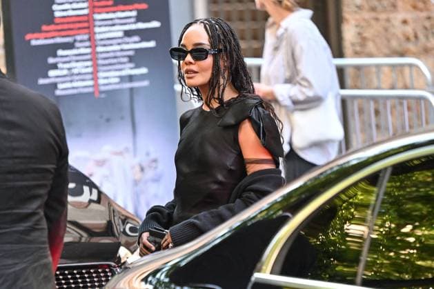 PFW Margiela Outside Arrivals Tessa Thompson arriving at the Margiela show as part of Haute Couture Fashion Week in Paris, France on July, 9, 2025. Photo by Julien Reynaud APS-Medias ABACAPRESS.COM Paris France  Copyright: xReynaudxJulien APS-Medias ABACAx