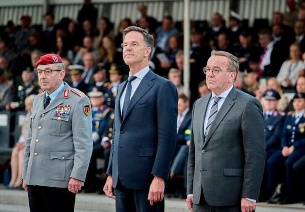 Bilder des Jahres 2025, News 07 Juli News Themen der Woche KW28 70 Jahre Deutschland in der NATO - EUR, Deutschland, Berlin, 09.07.2025: Am 9.Juli 2025 jährt sich der Beitritt Deutschlands zur NATO zum 70.Mal. Im Rahmen des Festaktes werden der Bundeskanzler Friedrich Merz (CDU), Verteidigungsminister Boris Pistorius (SPD), Außenminister Johann Wadephul (CDU) und der NATO- Generalsekretär , Mark Rutte im Verteidigungsministerium Reden halten. *** 70 years of Germany in NATO EUR, Germany, Berlin, 09 07 2025 9 July 2025 marks the 70th anniversary of Germanys accession to NATO At the ceremony, Federal Chancellor Friedrich Merz CDU , Defense Minister Boris Pistorius SPD , Foreign Minister Johann Wadephul CDU and NATO Secretary General , Mark Rutte will give speeches at the Ministry of Defense