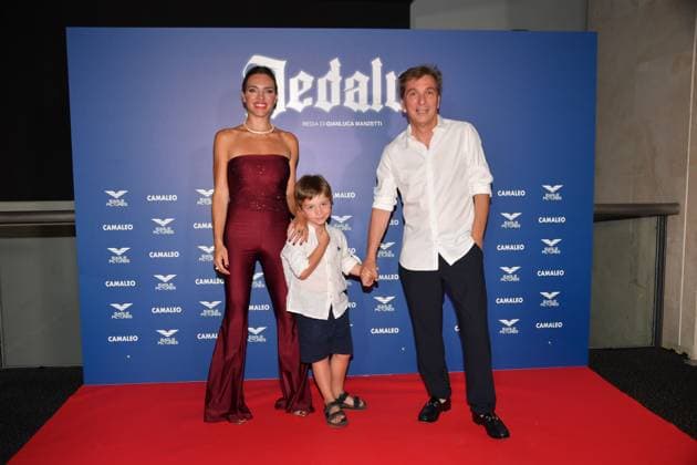 Rome, Cinema The Space Moderno Photocall of the film Dedalus , In the photo: Carolina Rey with Roberto Cipullo and son  Copyright: xVincenzoxLandix xipa-agency.netx xVincenzoxLandix IPA_Agency_IPA60213883