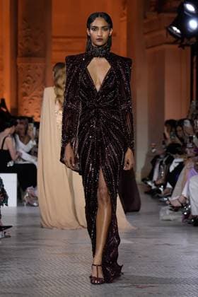 (250710) -- PARIS, July 10, 2025 -- A model presents a creation from the haute couture Fall-Winter 2025 2026 collections by Zuhair Murad during the Paris Haute Couture Week, in Paris, France, on July 9, 2025. (MeetEurope Handout via Xinhua) FRANCE-PARIS-HAUTE COUTURE-FASHION SHOW-ZUHAIR MURAD MxEetEuropegaojing 