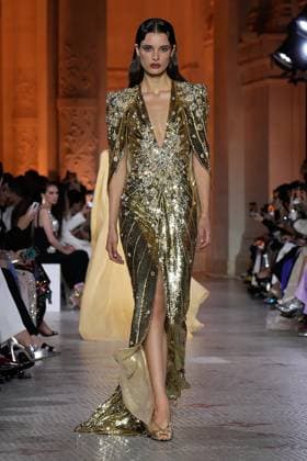 (250710) -- PARIS, July 10, 2025 -- A model presents a creation from the haute couture Fall-Winter 2025 2026 collections by Zuhair Murad during the Paris Haute Couture Week, in Paris, France, on July 9, 2025. (MeetEurope Handout via Xinhua) FRANCE-PARIS-HAUTE COUTURE-FASHION SHOW-ZUHAIR MURAD MxEetEuropegaojing 