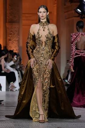 (250710) -- PARIS, July 10, 2025 -- A model presents a creation from the haute couture Fall-Winter 2025 2026 collections by Zuhair Murad during the Paris Haute Couture Week, in Paris, France, on July 9, 2025. (MeetEurope Handout via Xinhua) FRANCE-PARIS-HAUTE COUTURE-FASHION SHOW-ZUHAIR MURAD MxEetEuropegaojing 
