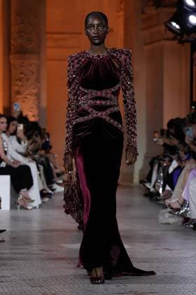 (250710) -- PARIS, July 10, 2025 -- A model presents a creation from the haute couture Fall-Winter 2025 2026 collections by Zuhair Murad during the Paris Haute Couture Week, in Paris, France, on July 9, 2025. (MeetEurope Handout via Xinhua) FRANCE-PARIS-HAUTE COUTURE-FASHION SHOW-ZUHAIR MURAD MxEetEuropegaojing 