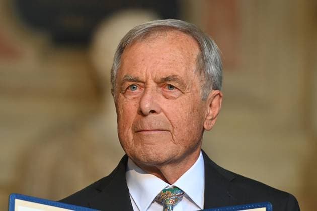 Alfred Fredi HEISS, single picture, cropped single motif, portrait, portrait, portrait award Bavarian Order of Merit in the Antiquariat of the Residence in Munich on 09 07 2025