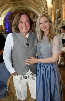 Jürgen Drews with his wife Ramona Bavarian Order of Merit in the Antiquarium of the Residence in Munich on July 9, 2025