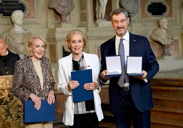 Alice and Ellen Kessler, Markus Söder Bavarian Order of Merit in the Antiquarium of the Residence in Munich on July 9, 2025