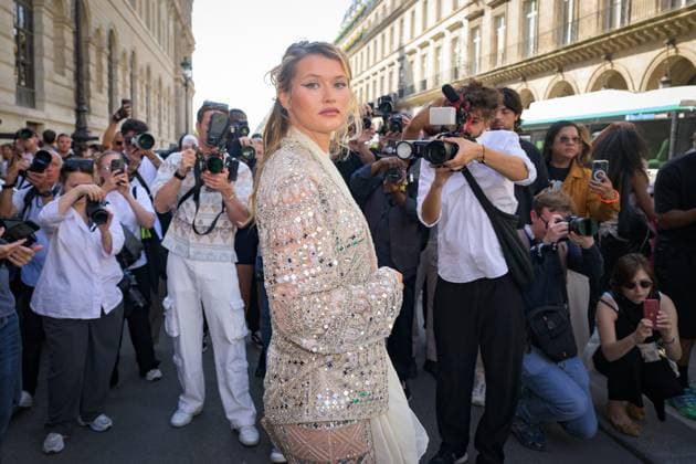 PFW - Zuhair Murad Outside Arrivals Chloe Lecareux attends the Zuhair Murad Haute Couture Fall Winter 2025 2026 show as part of Paris Fashion Week on July 09, 2025 in Paris, France. Photo by Laurent Zabulon ABACAPRESS.COM Paris France  Copyright: xZabulonxLaurent ABACAx