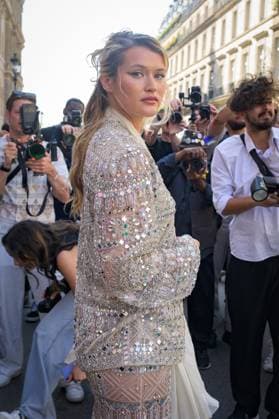 PFW - Zuhair Murad Outside Arrivals Chloe Lecareux attends the Zuhair Murad Haute Couture Fall Winter 2025 2026 show as part of Paris Fashion Week on July 09, 2025 in Paris, France. Photo by Laurent Zabulon ABACAPRESS.COM Paris France  Copyright: xZabulonxLaurent ABACAx