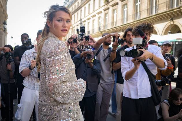 PFW - Zuhair Murad Outside Arrivals Chloe Lecareux attends the Zuhair Murad Haute Couture Fall Winter 2025 2026 show as part of Paris Fashion Week on July 09, 2025 in Paris, France. Photo by Laurent Zabulon ABACAPRESS.COM Paris France  Copyright: xZabulonxLaurent ABACAx