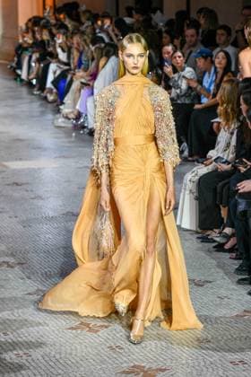 PFW - Zuhair Murad Runway A model walks the runway during the Zuhair Murad Haute Couture Fall Winter 2025 2026 show as part of Paris Fashion Week on July 09, 2025 in Paris, France. Photo by Shootpix ABACAPRESS.COM Paris France  Copyright: xShootpix ABACAx