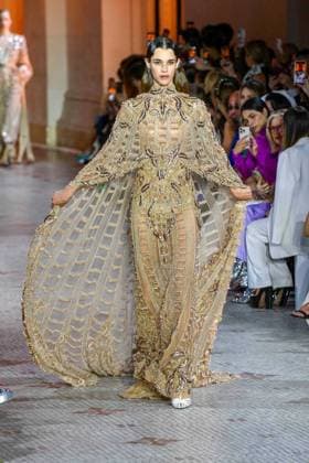 PFW - Zuhair Murad Runway A model walks the runway during the Zuhair Murad Haute Couture Fall Winter 2025 2026 show as part of Paris Fashion Week on July 09, 2025 in Paris, France. Photo by Shootpix ABACAPRESS.COM Paris France  Copyright: xShootpix ABACAx