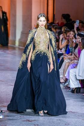 PFW - Zuhair Murad Runway A model walks the runway during the Zuhair Murad Haute Couture Fall Winter 2025 2026 show as part of Paris Fashion Week on July 09, 2025 in Paris, France. Photo by Shootpix ABACAPRESS.COM Paris France  Copyright: xShootpix ABACAx